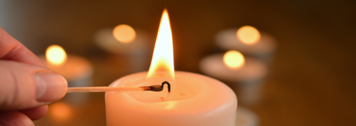 match lighting candle